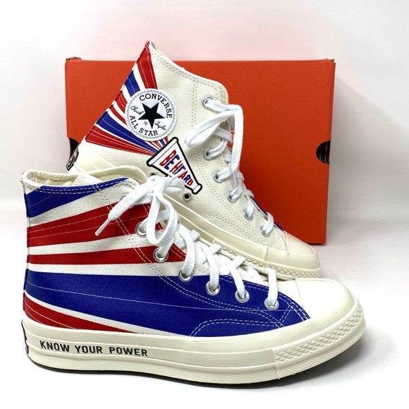 Converse CHUCK 70 High Top Canvas White Blue Red Men's 169912C - Picture 9 of 11